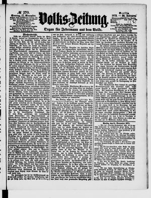Volks-Zeitung vom 17.11.1872