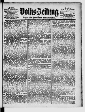 Volks-Zeitung vom 19.11.1872