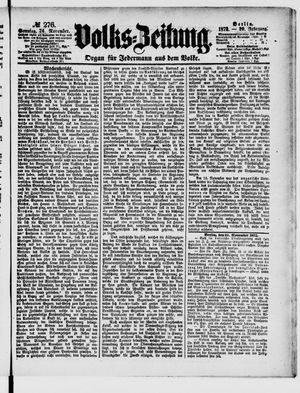 Volks-Zeitung on Nov 24, 1872