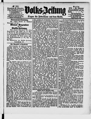 Volks-Zeitung vom 30.11.1872