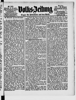 Volks-Zeitung vom 11.12.1872