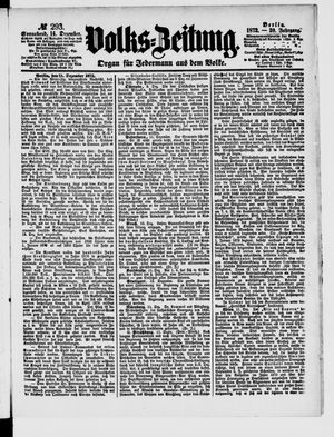 Volks-Zeitung vom 14.12.1872