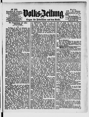 Volks-Zeitung vom 21.12.1872