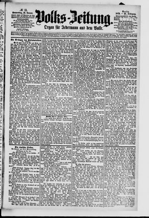 Volks-Zeitung vom 16.01.1873