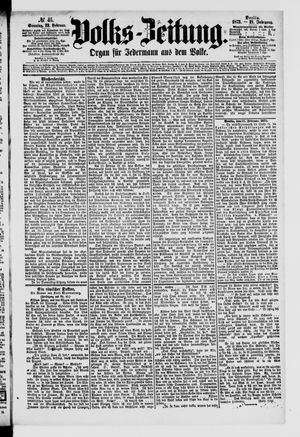 Volks-Zeitung vom 23.02.1873