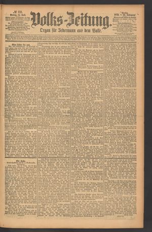 Volks-Zeitung vom 11.07.1873