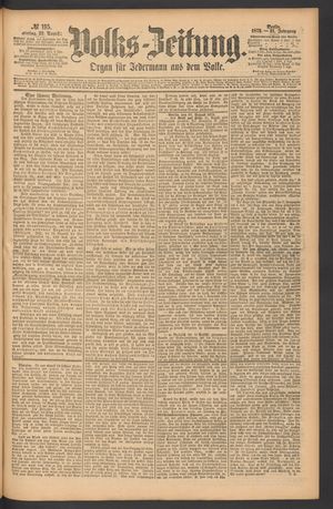 Volks-Zeitung vom 22.08.1873