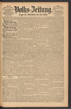 Volks-Zeitung vom 27.08.1873