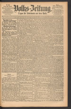 Volks-Zeitung vom 29.08.1873