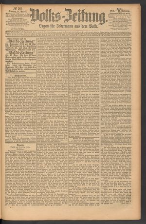 Volks-Zeitung vom 31.08.1873