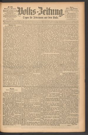 Volks-Zeitung vom 07.09.1873