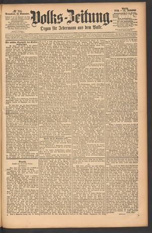 Volks-Zeitung vom 13.09.1873