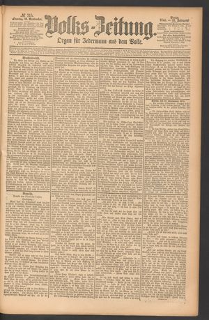 Volks-Zeitung vom 14.09.1873