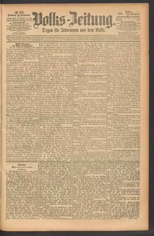Volks-Zeitung vom 23.09.1873