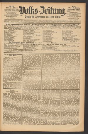 Volks-Zeitung on Oct 1, 1873