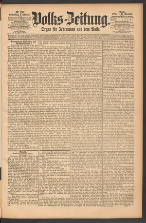 Volks-Zeitung vom 09.10.1873
