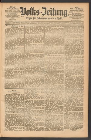 Volks-Zeitung vom 14.10.1873
