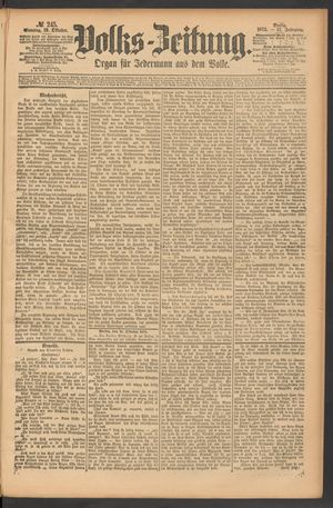 Volks-Zeitung on Oct 19, 1873