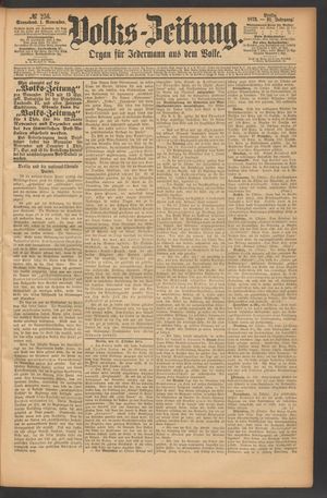 Volks-Zeitung vom 01.11.1873