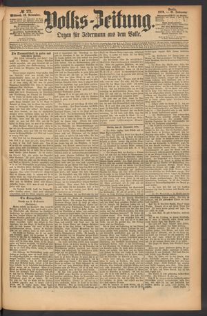Volks-Zeitung on Nov 19, 1873
