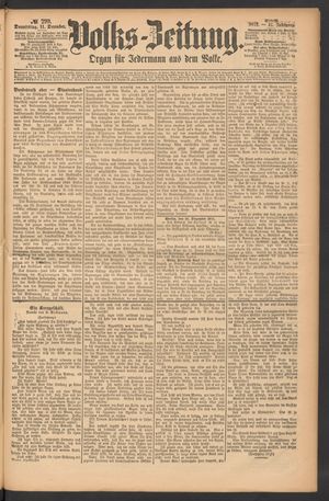Volks-Zeitung vom 11.12.1873