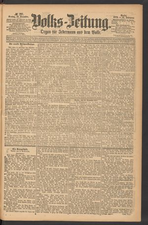 Volks-Zeitung on Dec 19, 1873