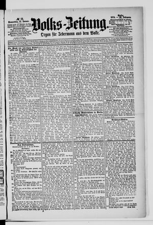 Volks-Zeitung on Jan 15, 1874