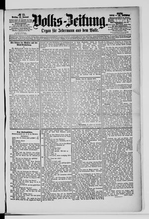 Volks-Zeitung vom 16.01.1874