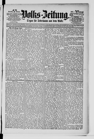Volks-Zeitung vom 20.01.1874