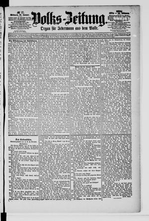 Volks-Zeitung vom 21.01.1874