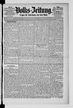 Volks-Zeitung vom 22.01.1874