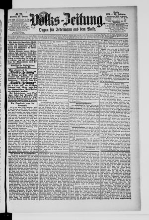 Volks-Zeitung vom 27.01.1874