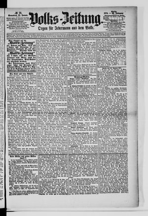 Volks-Zeitung vom 31.01.1874