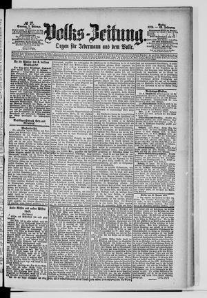 Volks-Zeitung vom 01.02.1874