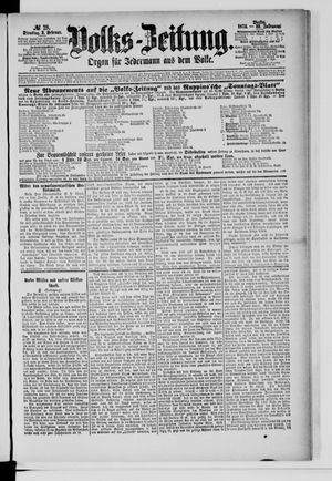 Volks-Zeitung vom 03.02.1874