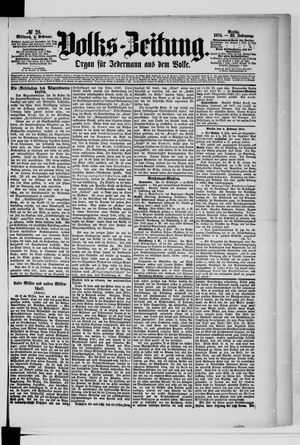 Volks-Zeitung vom 04.02.1874