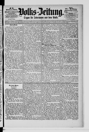 Volks-Zeitung vom 11.02.1874