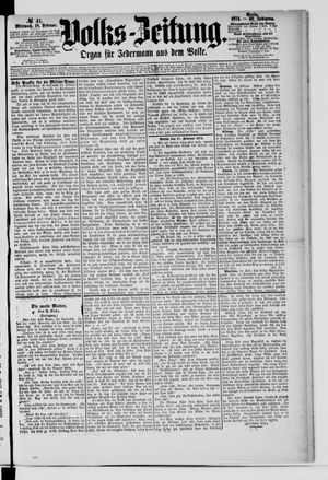 Volks-Zeitung vom 18.02.1874