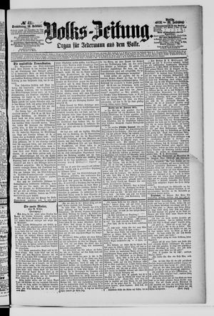 Volks-Zeitung vom 19.02.1874