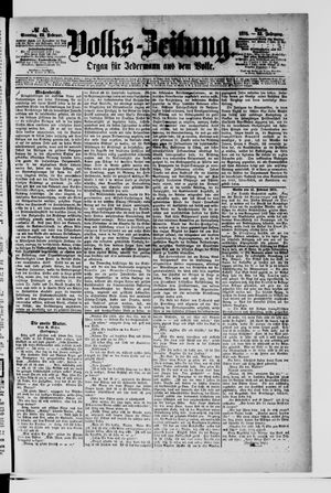 Volks-Zeitung vom 22.02.1874