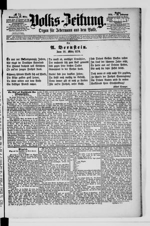 Volks-Zeitung vom 28.03.1874