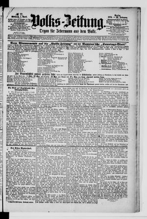 Volks-Zeitung vom 01.04.1874