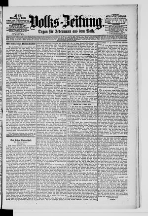 Volks-Zeitung vom 08.04.1874