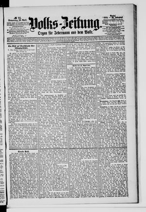 Volks-Zeitung vom 23.04.1874