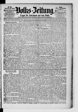 Volks-Zeitung vom 20.08.1874