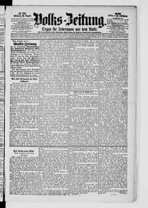 Volks-Zeitung vom 26.08.1874