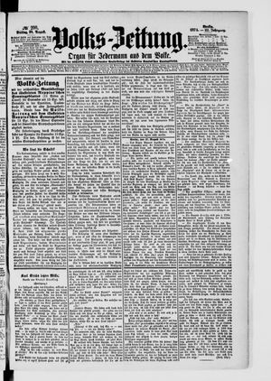 Volks-Zeitung vom 28.08.1874