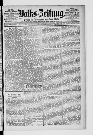 Volks-Zeitung vom 01.09.1874