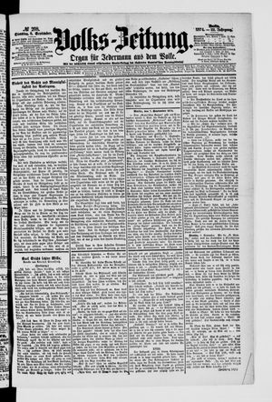 Volks-Zeitung vom 08.09.1874