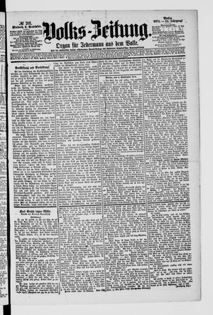 Volks-Zeitung vom 09.09.1874